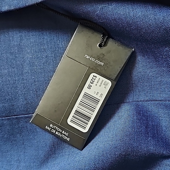 RW&CO. [42R] Medium Blue Wool Essential 3 Pc Suit - Picture 7 of 16